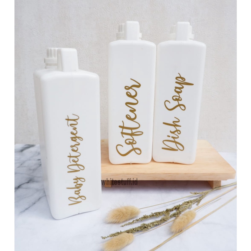 Refill Botol Sabun Jerigen Putih Gold Refill Organizer Bottle Minimalis Tempat Sabun Laundy Estetik