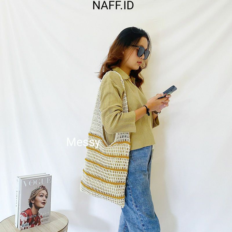 NAFF.ID- &quot;MESSY&quot; Tote bag Rajut Handmade Setrip