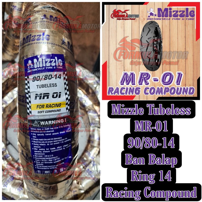 90/80-14 Ban Mizzle MR01 Racing Compound / Ban Soft Compound Ring 14