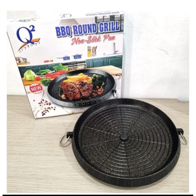 barbeque pemanggang grill pan bulat bulgogi