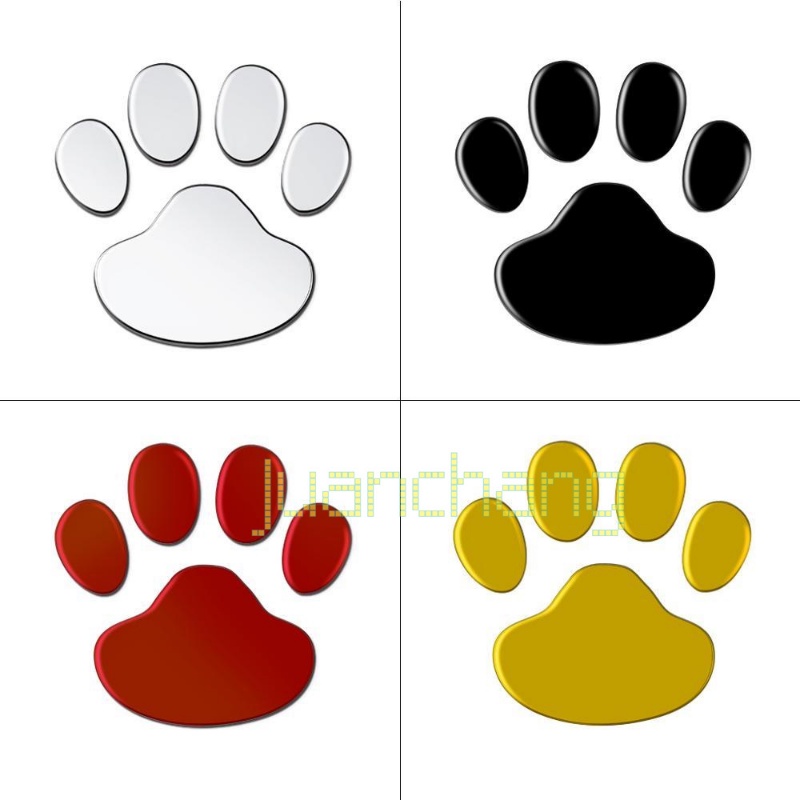 Styling Mobil Desain Keren Paw Auto Motor Dekorasi 3D Kaki Anjing Tapak Kaki PVC Stiker Mobil Decal Anjing Beruang Kucing Hewan Kaki Print Sticker