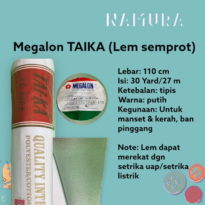 Kain Keras Staplex Stapleks Megalon (Lem Semprot) TAIKA