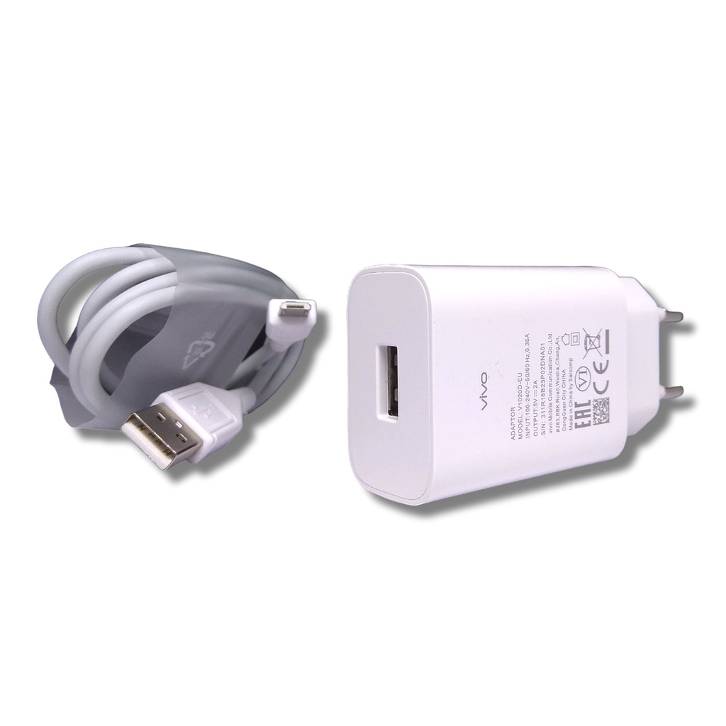 Travel Charger Vivo Micro USB Charging Cas Charger Vivo Original 100% V1020D -EU Charger Vivo Type C