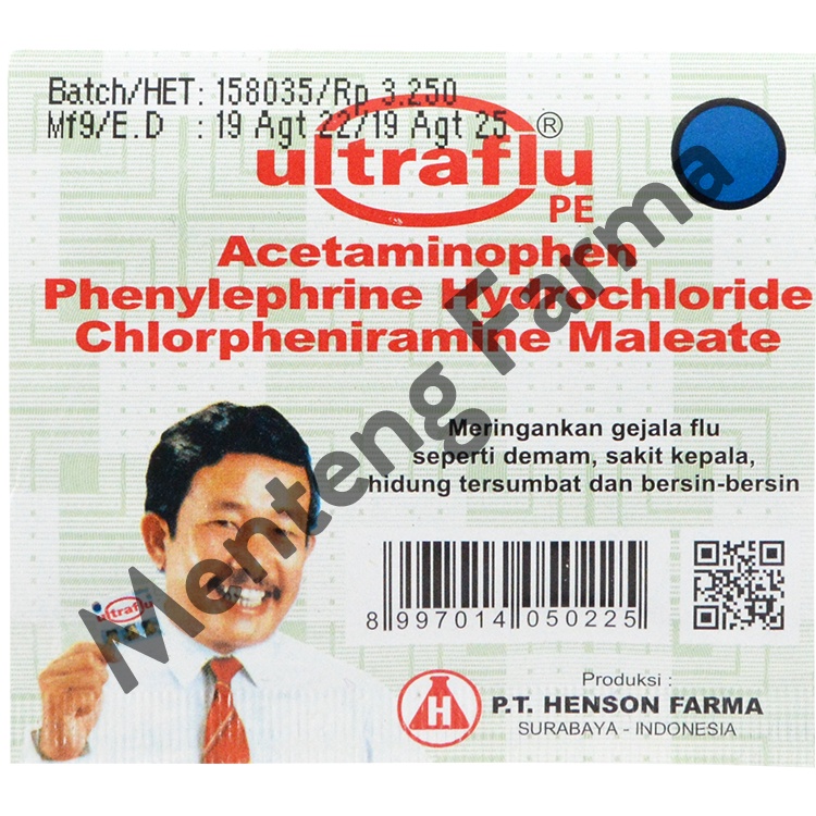 Ultraflu PE 4 Tablet - Obat Flu Demam Sakit Kepala dan Hidung Tersumbat