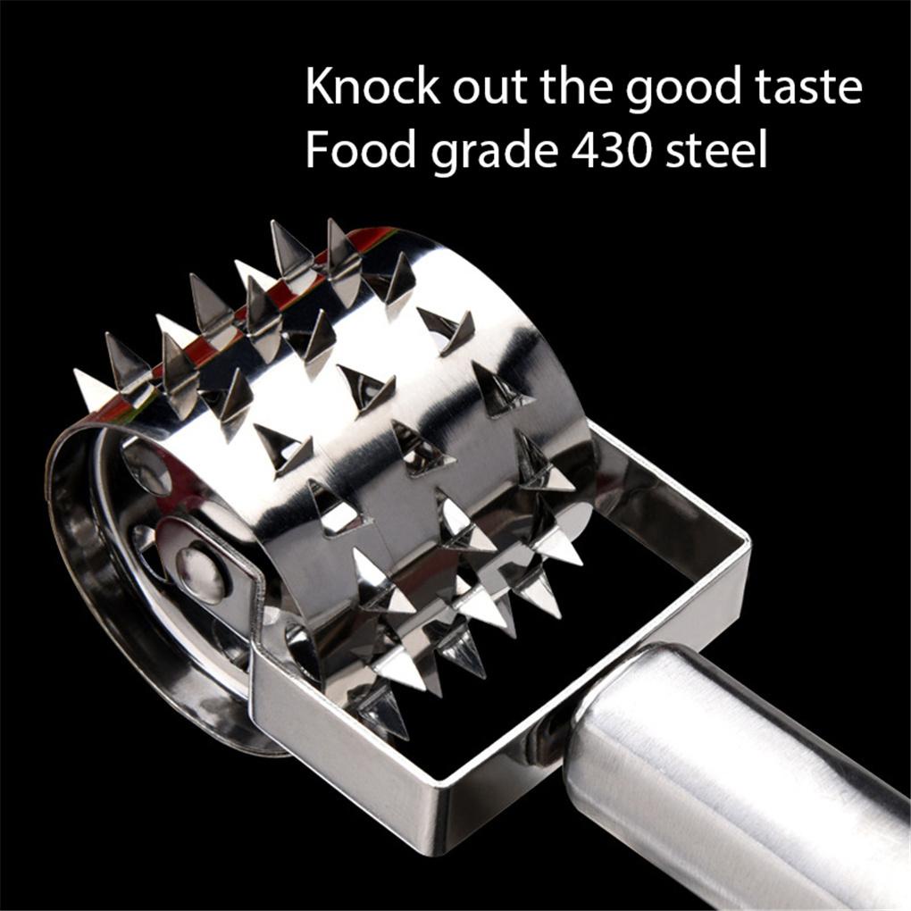 Meat Tenderizer Roller Stainless Steel Rolling Hammer Untuk Steak Ayam Babi