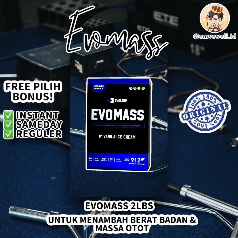 

[BAYAR DITEMPAT] Evo Mass 912 Gram gr (2lbs) BPOM HALAL EVOMASS GAINER EVOLENE SUSU PROTEIN EVOMAS COKLAT HAZELNUT MAS MUSCLE OTOT EVOLEN EVOLINE EVOLIN PENAMBAH BERAT BADAN SERIES GAIN SUPLEMEN VANILA ICE CREAM VANILLA 912gram 912gr supplement