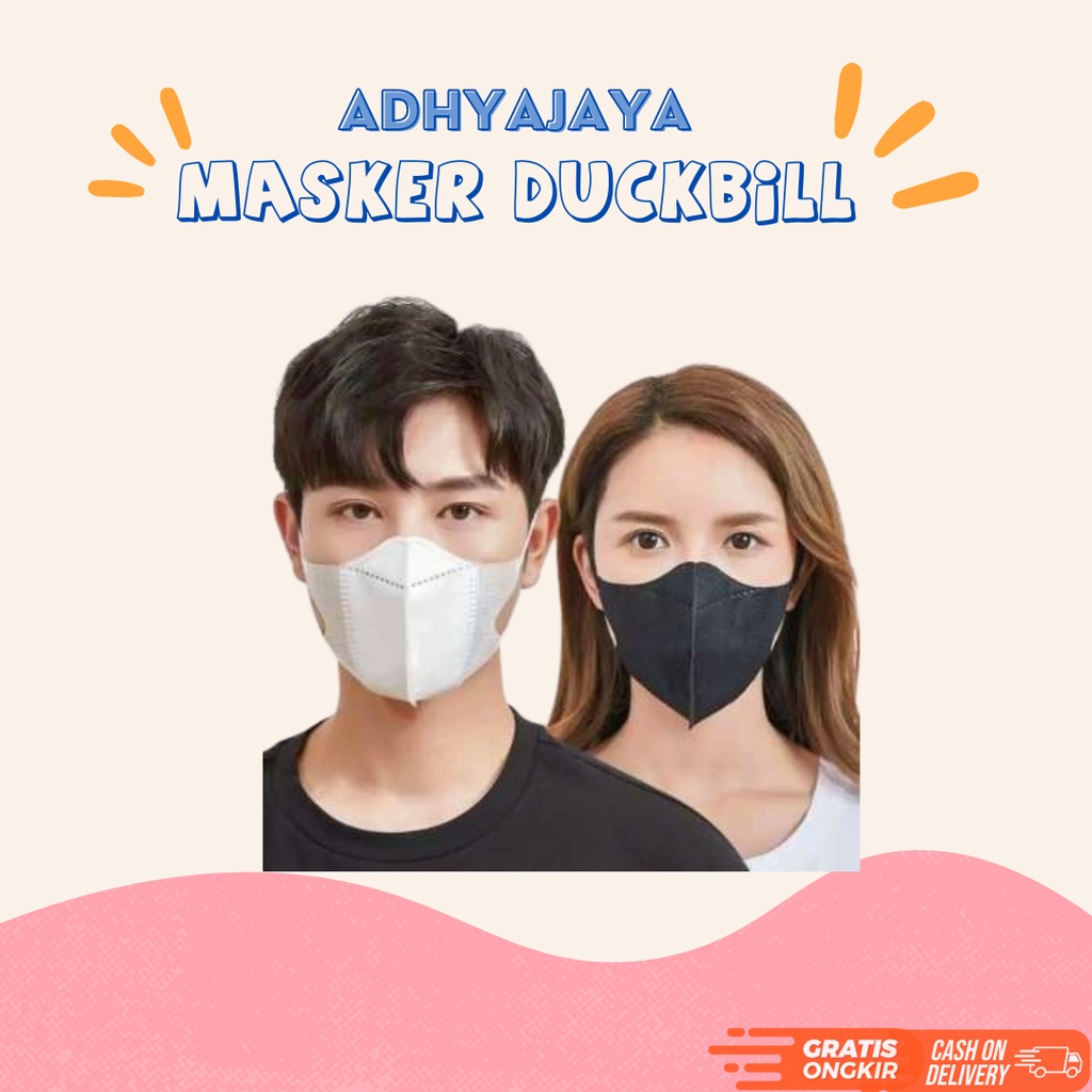 Masker Duckbill // Masker Hitam // Masker Putih // Masker Duckbill Murah 1Box/1Pack isi 50pcs // Mas