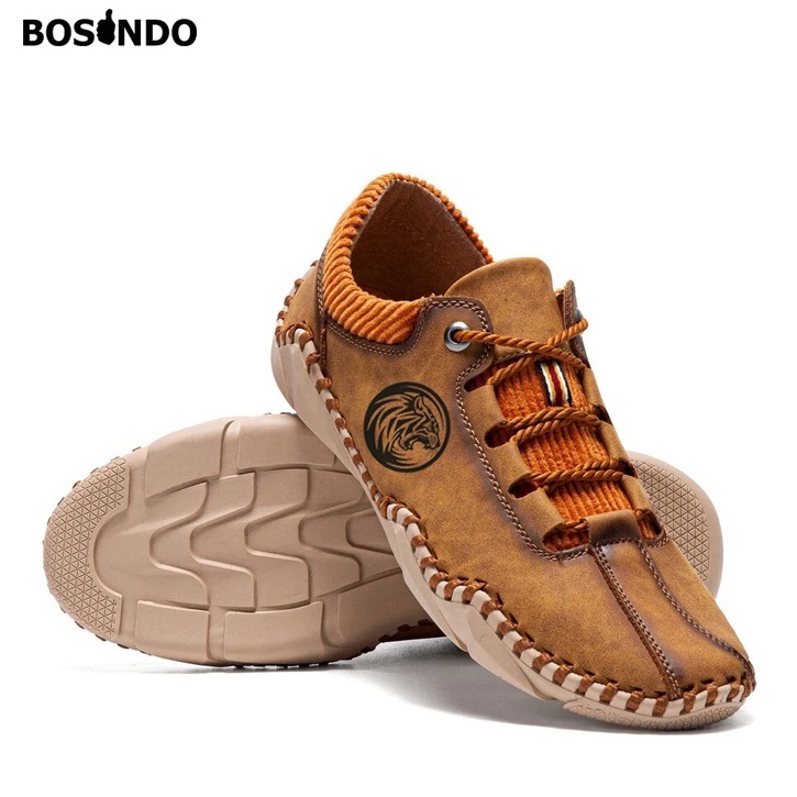 BOSINDO✔ B-01 - Sepatu Sneakers Pria kulit import original-sepatu fashion pria terbaru