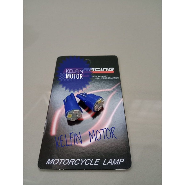 LAMPU SEIN SENJA 1 PASANG T10 4 LED MODE FLASH PUTAR WARNA WARNI 7 WARNA BOLA CUCUK TANCAP COLOK MOT