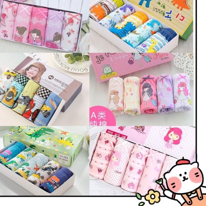 Hot Sale Cavell Merchant Celana Dalam Anak Import 1-7 tahun / SET CELANA DALAM ANAK PEREMPUAN 1set 5