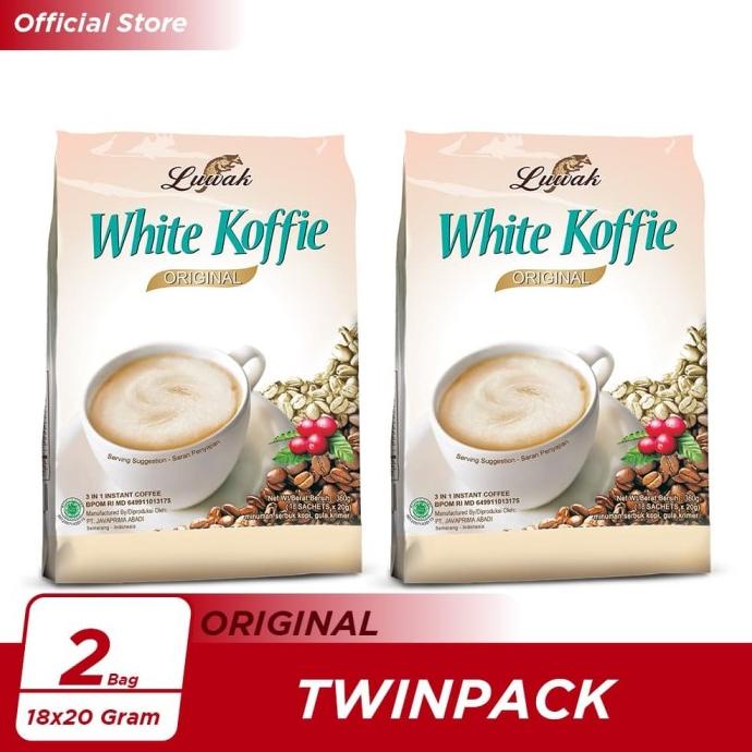 

[BISA COD] Kopi Luwak White Koffie Original Bag 18x20gr Twin Pack