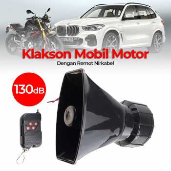 Klakson Mobil Motor Wireless Remote Control Horn 12V / Klakson Remot Kontrol Nirkabel Unik / Bel Klakson Mobil  Motor Denso Single Telolet Waterproof Suara Nyaring Kencang Mega Tone Kokoh Murah / Kelakson Bel Keong Corong Trompet Tabung Angin Mobil Motor