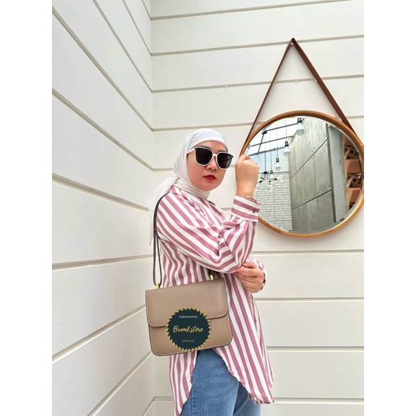 Kemeja Tunik Motif Wanita Bahan Shakila Premium