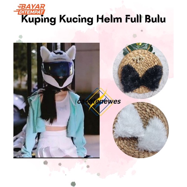Kuping kucing aksesoris helm full bulu / Kuping kucing helm / Kuping kucing / Kuping kucing helm hal
