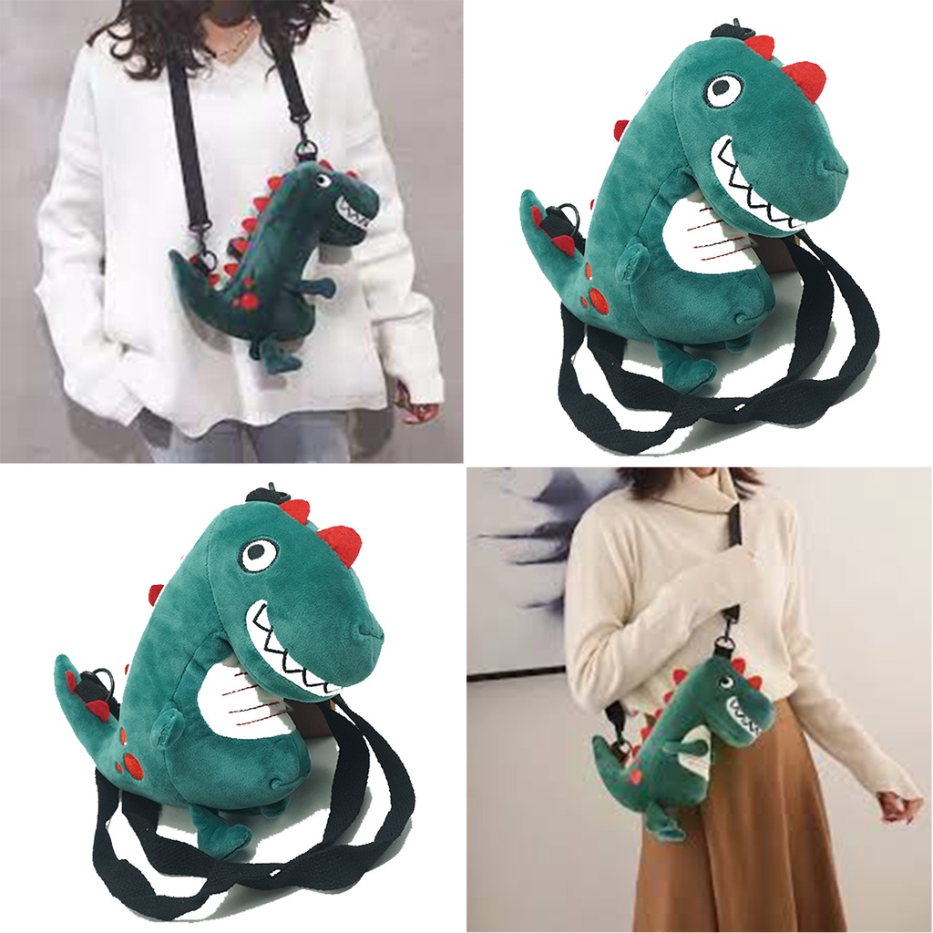 Tas Selempang Tas Boneka Dinosaurus Berbulu halus