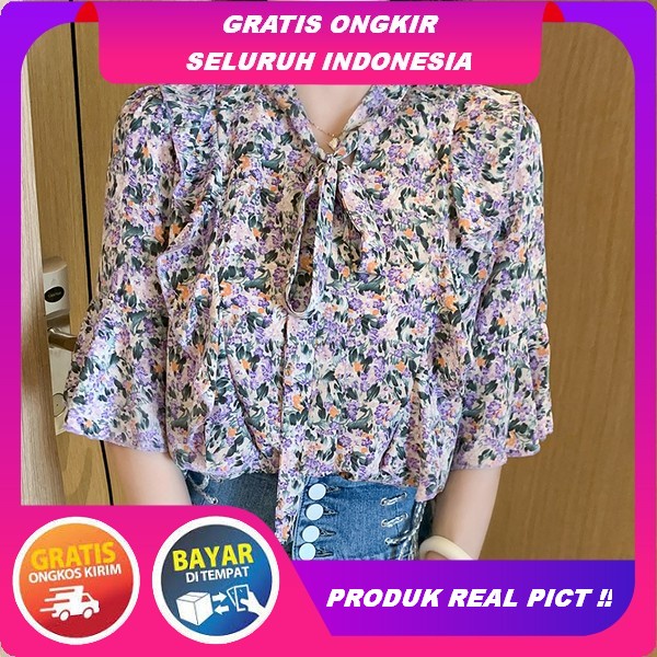 [Rurik] Riga Shirt Kemeja Blouse Kerja Blouse Kerja Wanita Kantor Blus Formal Korean Style Import Ke