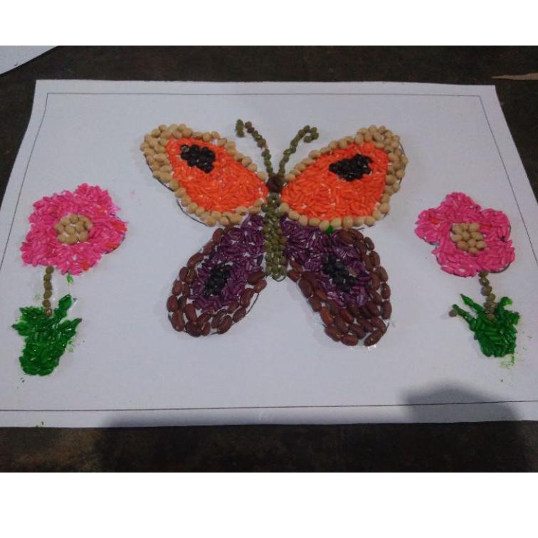 

D(5Q») kolase biji bijian / prakarya menempel tugas sekolah anak sd bisa cod