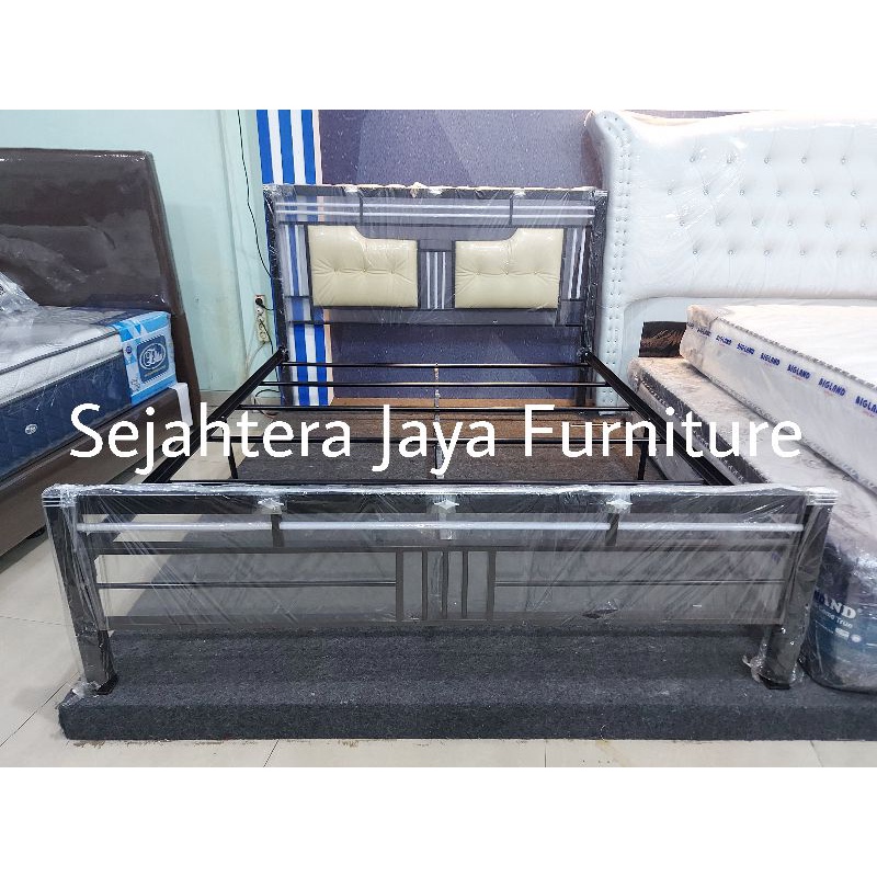 Ranjang Besi Tebal berat kuat kokoh 160x200cm