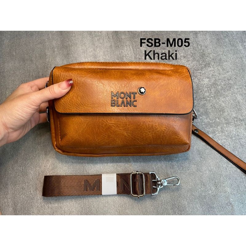 Tas Pria Clutch Selempang Montblanc 2 in 1 import