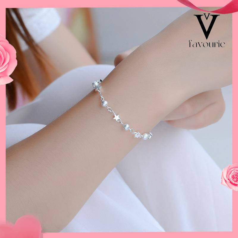 CODManik-manik Pasir Gelang Bintang Kecil Gelang Kaki Fashion Pentagram Girls Jewelry-FA