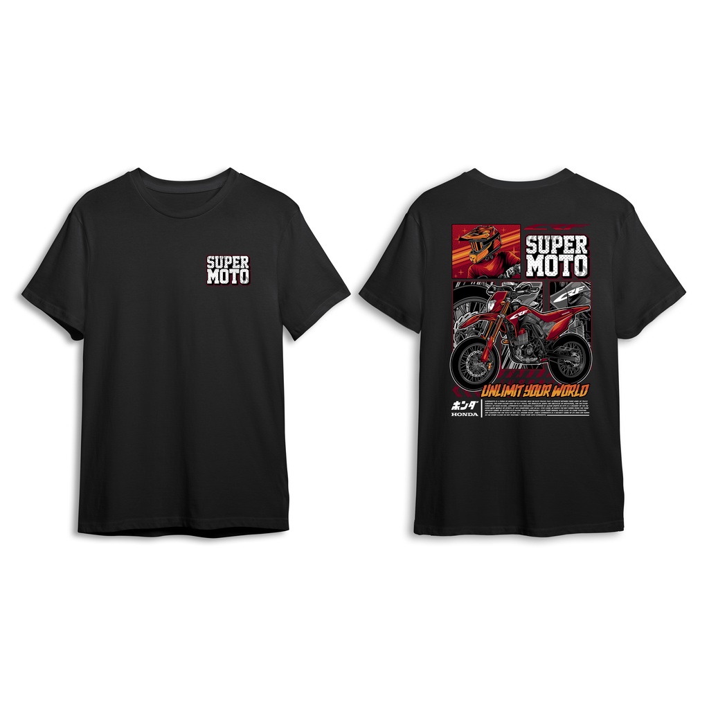 KAOS HONDA CRF SUPERMOTO BAJU MOTOR CRF 150L PRIA WANITA