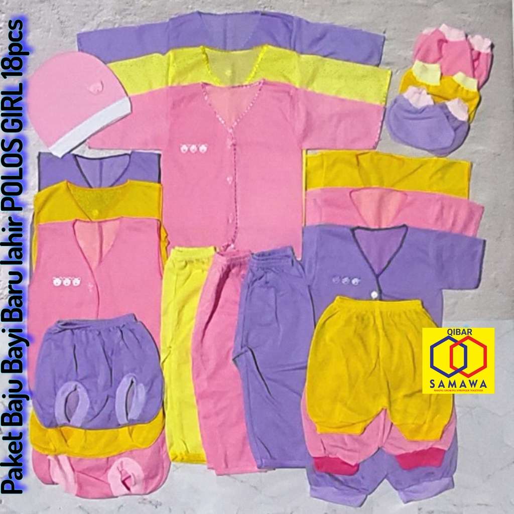 Halus &amp; Lembut Paket 18 pcs Baju Bayi Baru Lahir Komplit, Hemat, Nyaman.