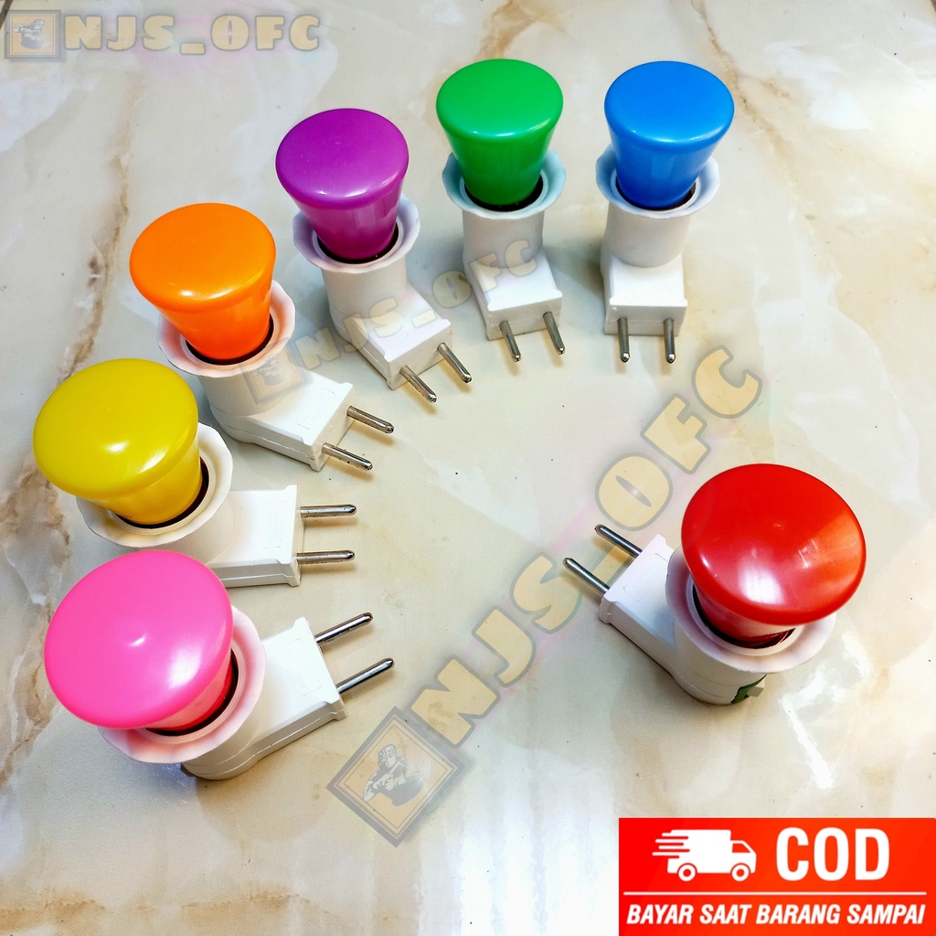 Lampu Tidur 3 Watt plus Fiting Colok Switch On/Off