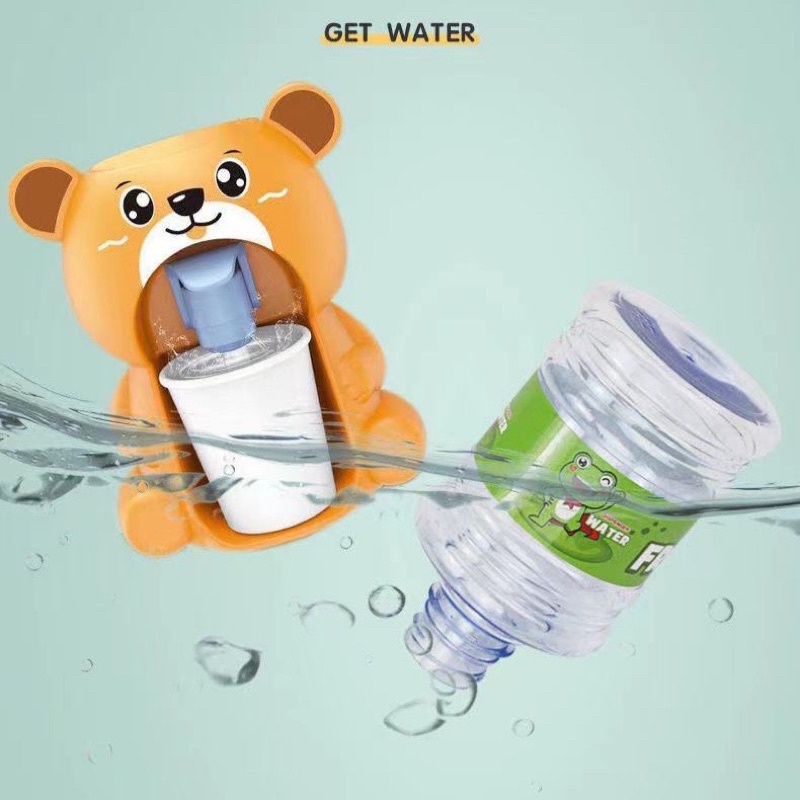 Mainan Dispenser Mini Galon Portable Anak Air Minum Karakter Kodok Keropi Katak Bebek Dispenser Anak PROMO SEN