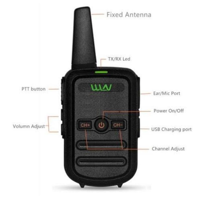 HT WLN C51 walkie talkie free earphone