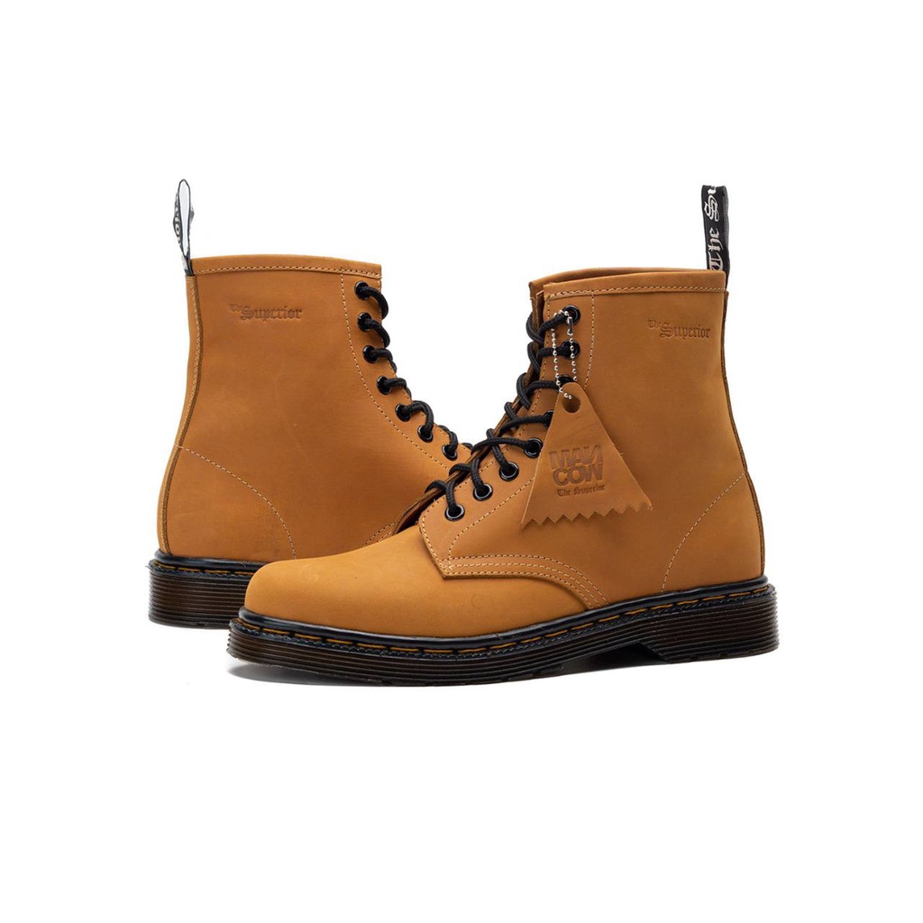 Mancow High Boots Crazy Horse Tan Sepatu Formal Pria Wanita Original Kulit Asli