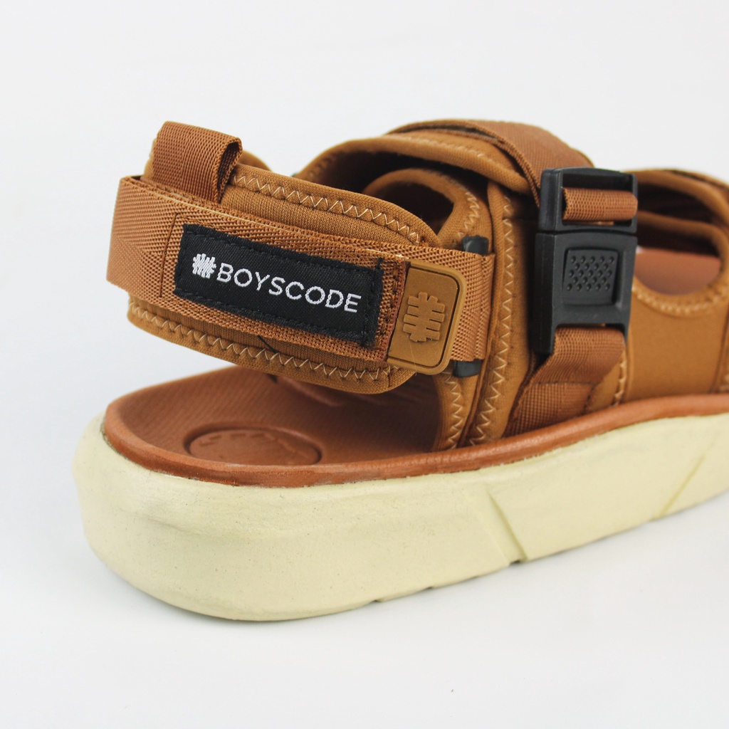 BOYSCODE Sendal Gunung Outdoor Distro Pria Wanita VERGIL Brown Coklat / Sendal Slide Pria / Sendal Santai