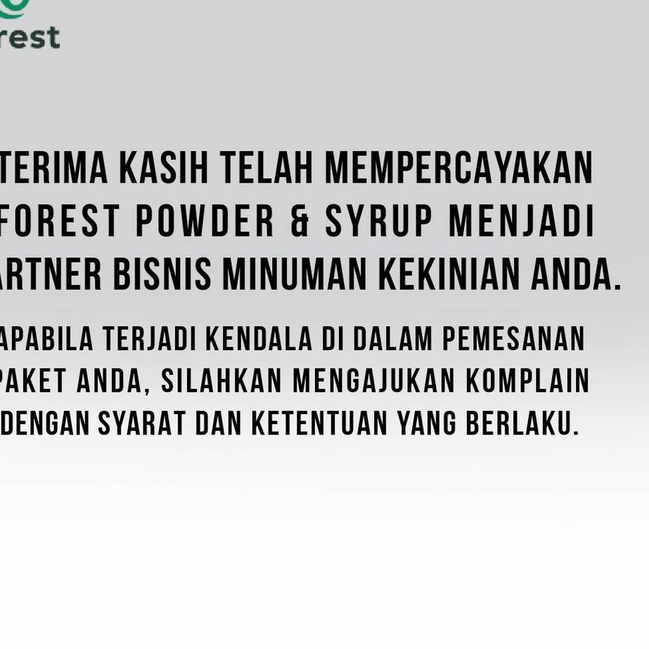 

(PROMO QAR64) Bubuk Minuman TIRAMISU Powder - FOREST Bubble Drink ✱