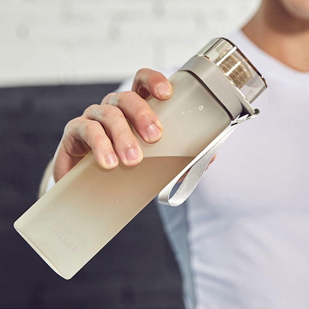 Botol Air Minum Nanas BPA Free Transparan Square Gym Bottle