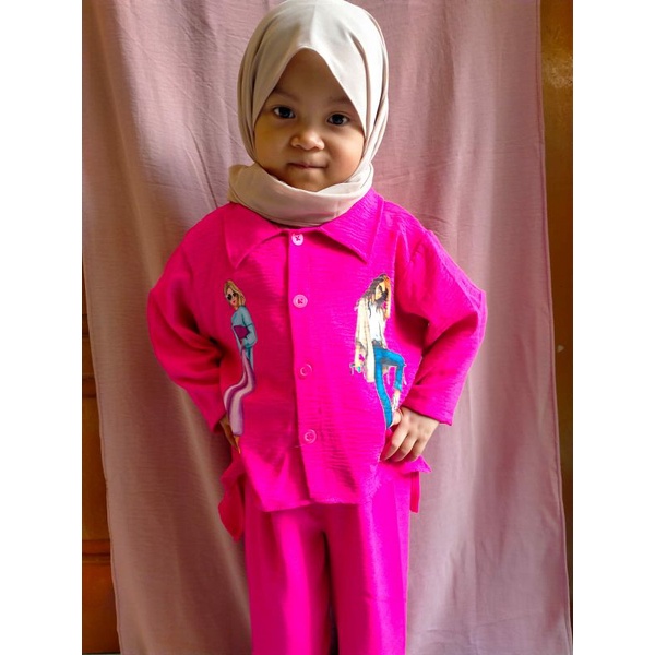 (COD) SETELAN BAJU ANAK / SET KRINKEL USIA 2-7 TAHUN (PILIH WARNA)