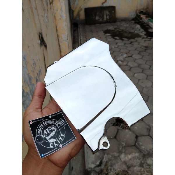 ORI MOTOR TUTUP GEAR DEPAN MEGAPRO LAMA CHROME