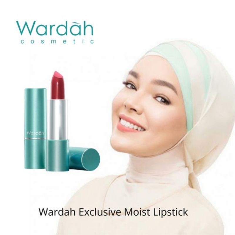 WARDAH Exclusive Moist Lipstick Indonesia / 3.5g With Vitamin E And Aloe Vera Extract / Smooth Texture Intense Color And Moisturize Lips / Warna Intense Glosy Finish Melembabkan Moisturizing / Cosmetic Makeup Make Up Series / Lip Matte Cream Lipstik Bibir