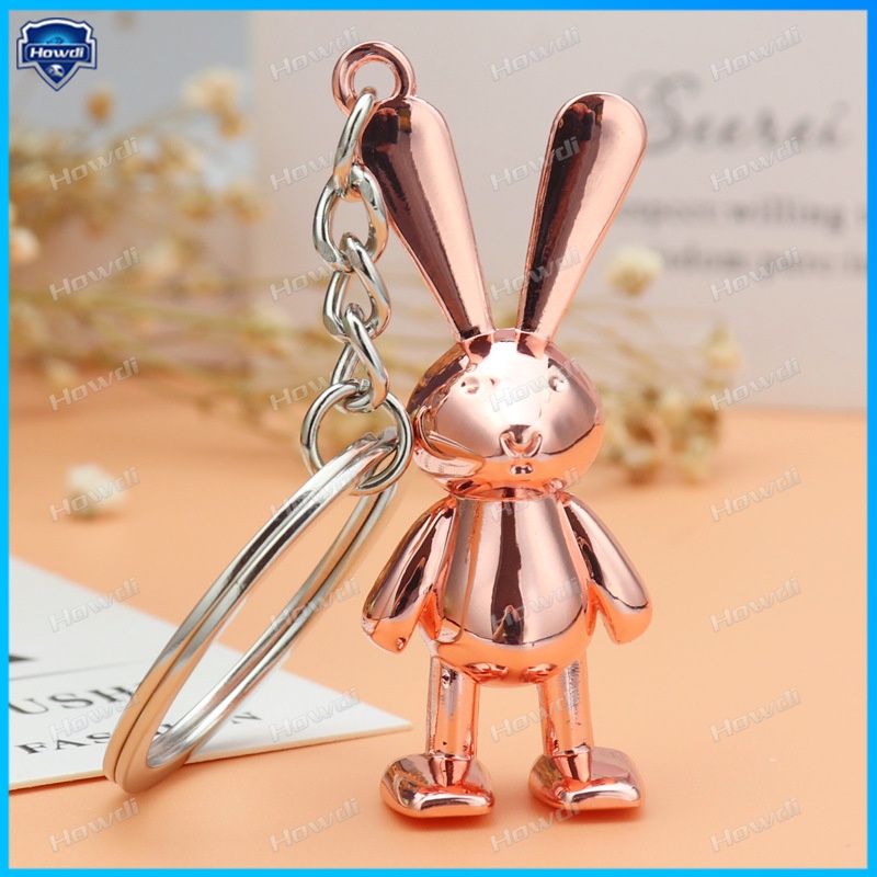 Year of the Rabbit Keychain Infinite Kung Fu Rabbit 3D Liontin Kecil Zodiak Kelinci Keychain Gantungan Kunci Mobil