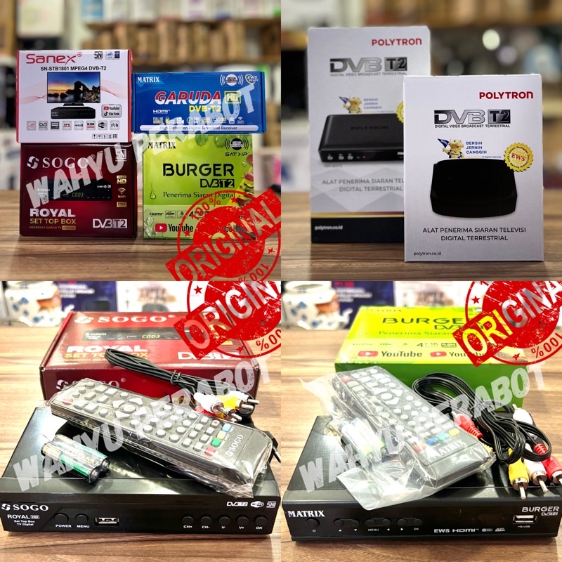 STB MURAH Set Top Box TV Digital Matrix SOGO SANEX STB SANEX STB Polytron PDV-600T2/700T2/620T2 STB Set Top Box DVB T2 SANEX SOGO MATRIX BURGER