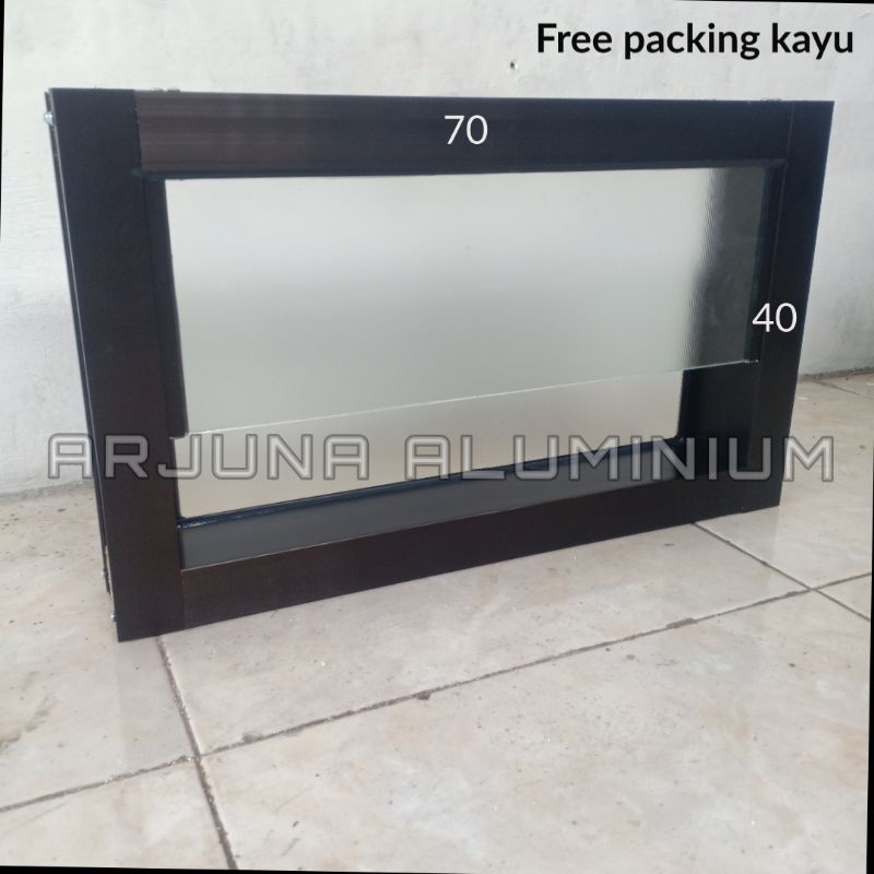 Boven Aluminium Kaca Zigzag 70x40