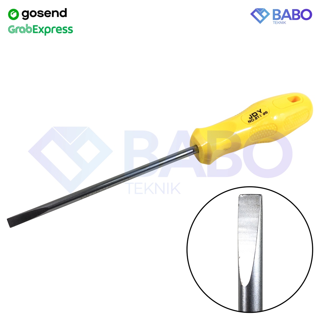 JDY 5X100 Screwdriver /Obeng Minus 4"X5MM (-) MIN Obeng Plastik