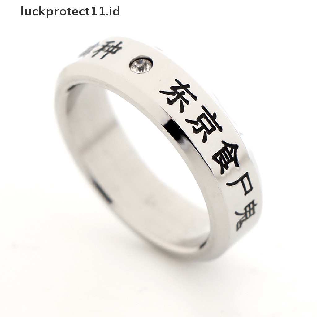 /Fashion Hot// Fashion// Cosplay Anime Tokyo Ghoul Kaneki Titanium Steel Cincin Jari Cincin Kalung.