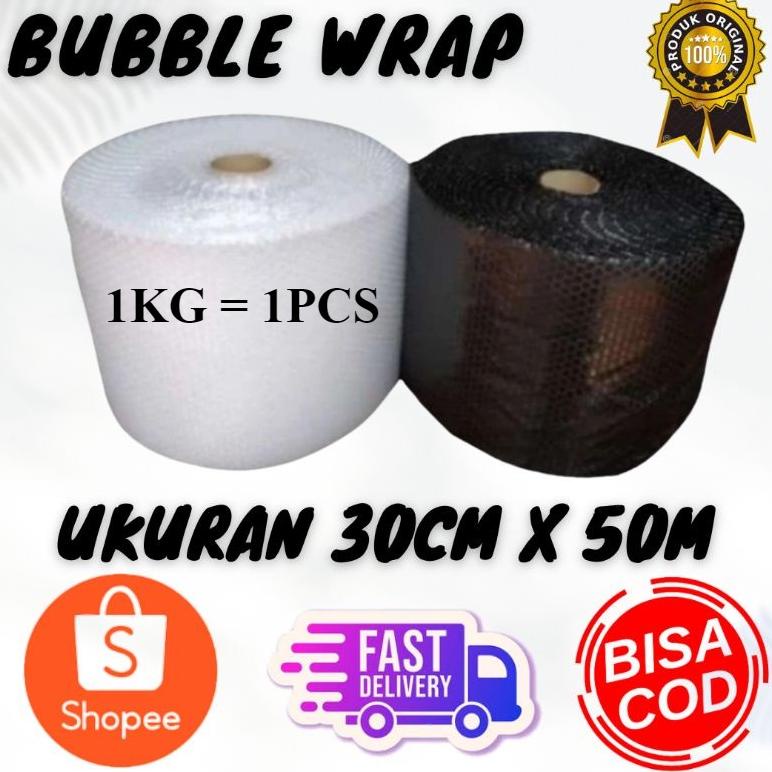 

BISA COD Bubble Wrap 30cm x 50meter | Pelindung Paket | Plastik Bubble | Bubblewrap