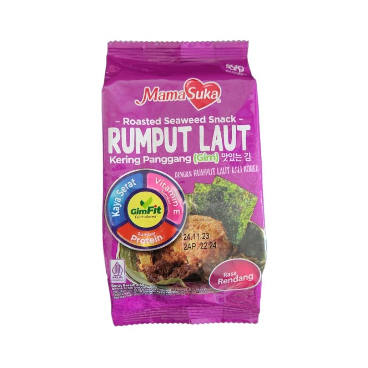 

Mamasuka Rumput Laut Kering Panggang ( Gim) rasa Rendang 4,5g