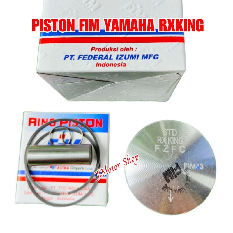 SEHER PISTON FIM IZUMI YAMAHA RXKING RXK RX KING VESPA 2 TAK SET PISTON SET PIN DAN RING UKURAN STANDAR - 400