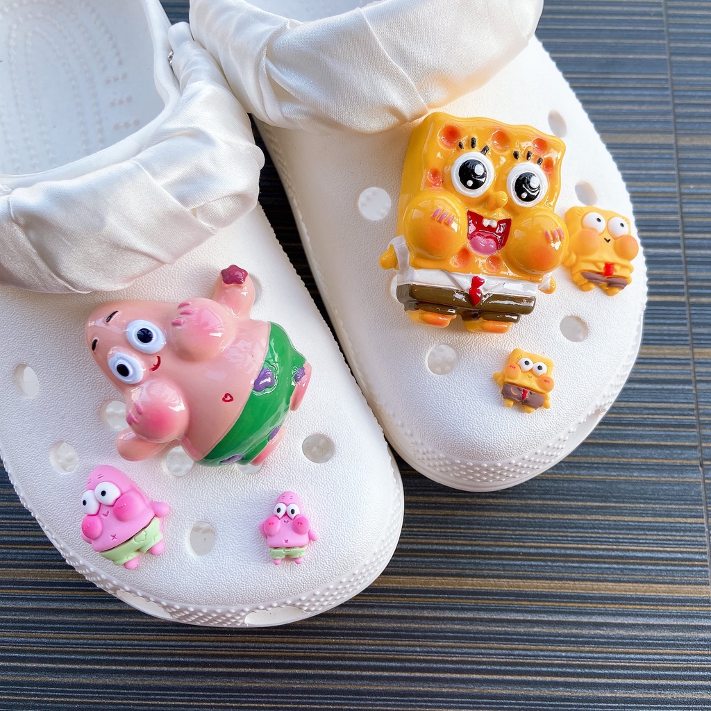 Spongebob SquarePants Cros Jibitz Sepatu Charm Sandal Aksesoris Sepatu Hias