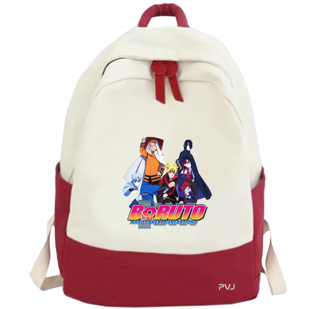 PVJ - Tas Anime Boruto Ransel Anak Sekolah Laki-Laki Dan Perempuan