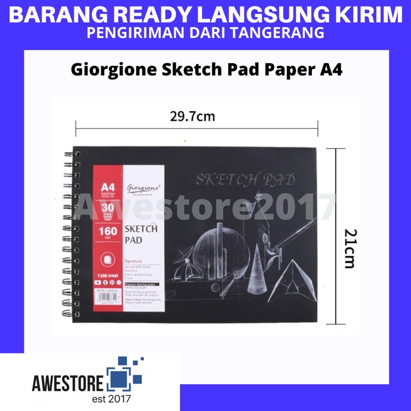 G-SK30 Giorgione Sketch Book Paper Pad Buku Skets Gambar Kertas A4 A5