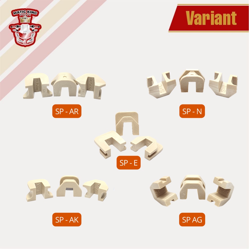 Slide slider piece Honda Beat Scoopy Vario Genio Spacy Deluxe 110 Karbu FI ESP Pop Street Dr Pulley SP1814-AG