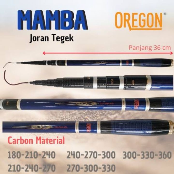 Joran Tegek Zoom Pole Oregon Mamba Action Kaku Kuat Bahan Carbon