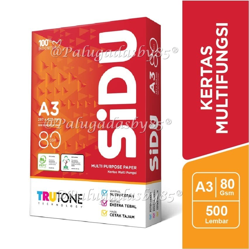 

Kertas HVS Sidu A3 80 Gram (1 Pak) Khusus Instant